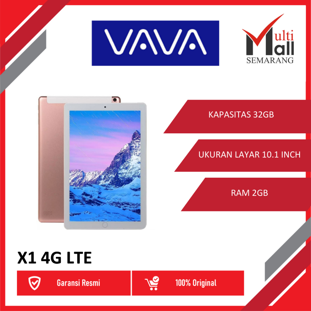 VAVA X1 4G LTE Tablet 10.1 Inch 32GB Internal 2GB RAM Garansi Resmi 12 Bulan