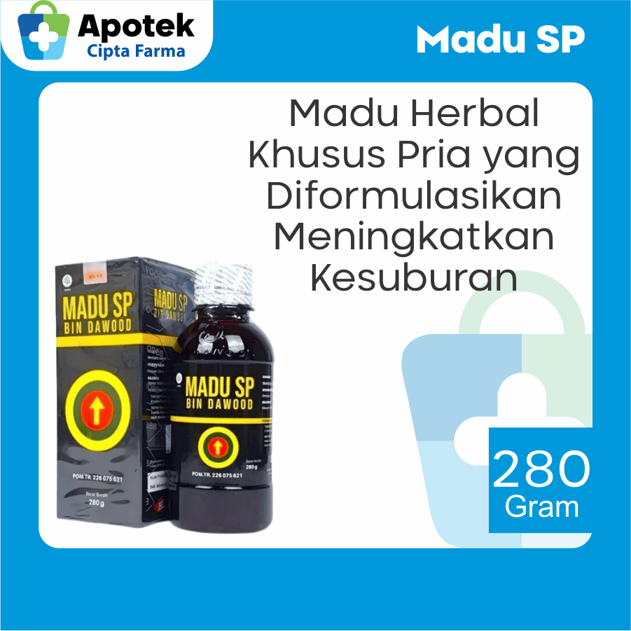 Madu SP Bin Dawood 280 Gram Tongkat Ali Madu Murni Madu Penyubur Pria Penambah Sperma Stamina dan Da