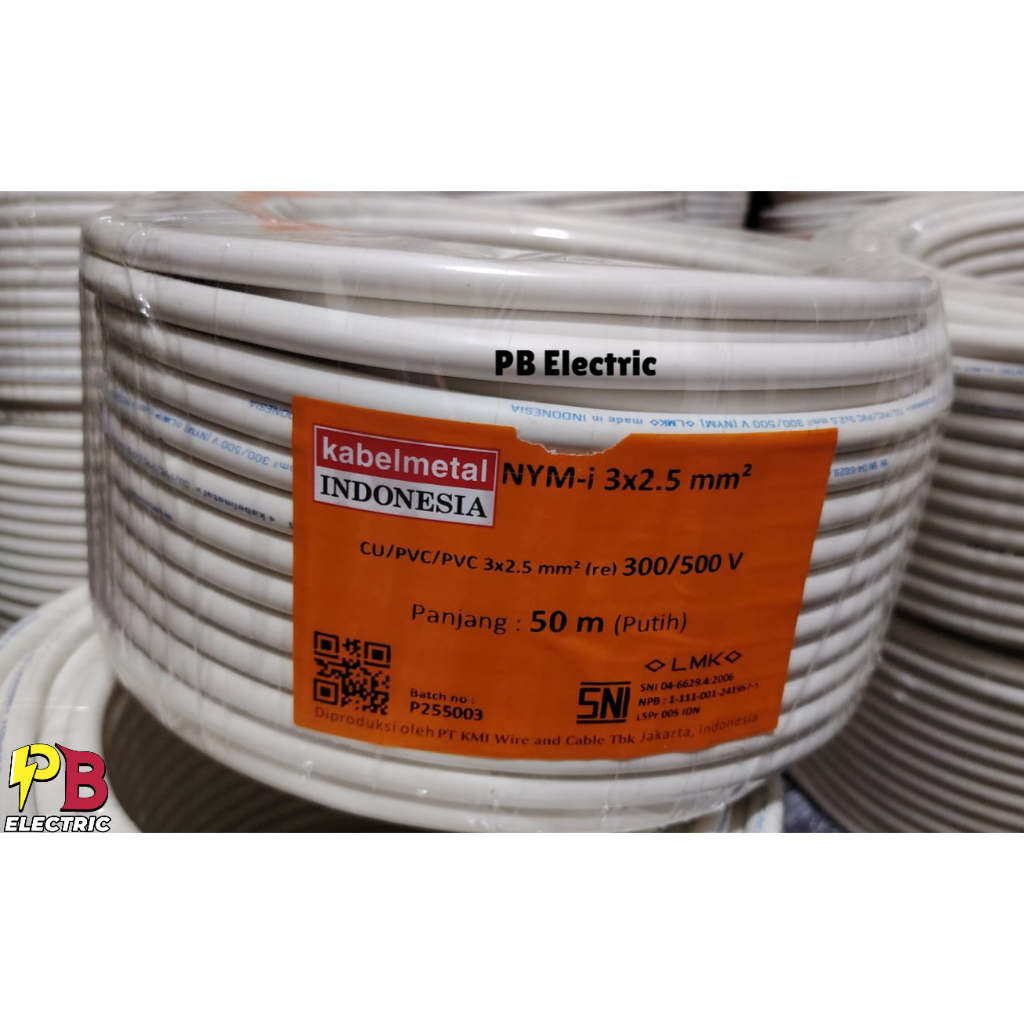 Kabel NYM 3 x 2.5 mm Merk Metal / Kabel NYM 3 x 2.5 mm Metal / NYM 3x2.5 Metal / Kabel NYM 3x2,5 Met