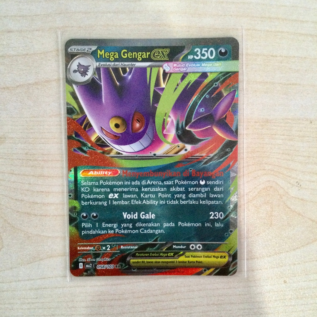 Mega Gengar EX RR Pokemon Kobaran Biru