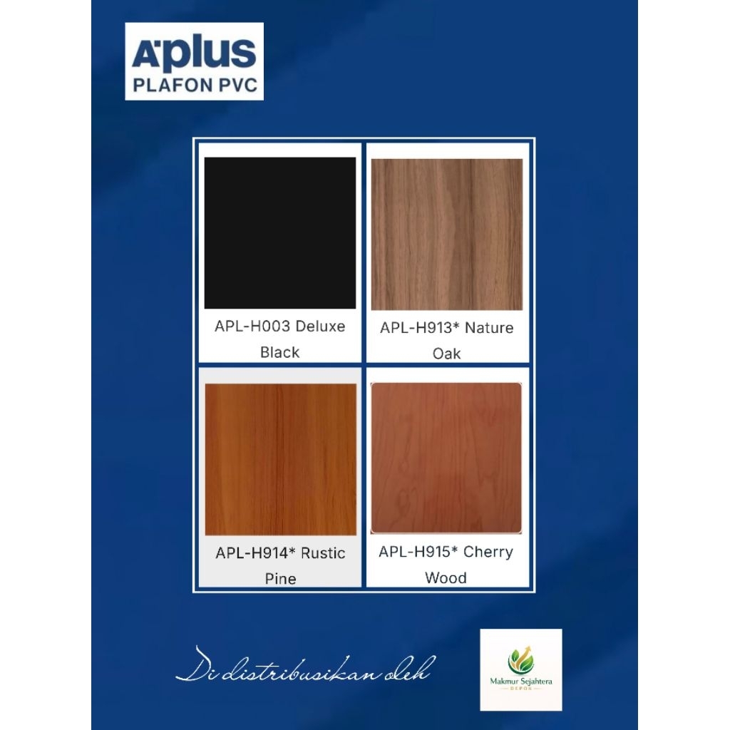 Plafon PVC Murah Coklat/Hitam 4 meter Aplus 10.000/meter