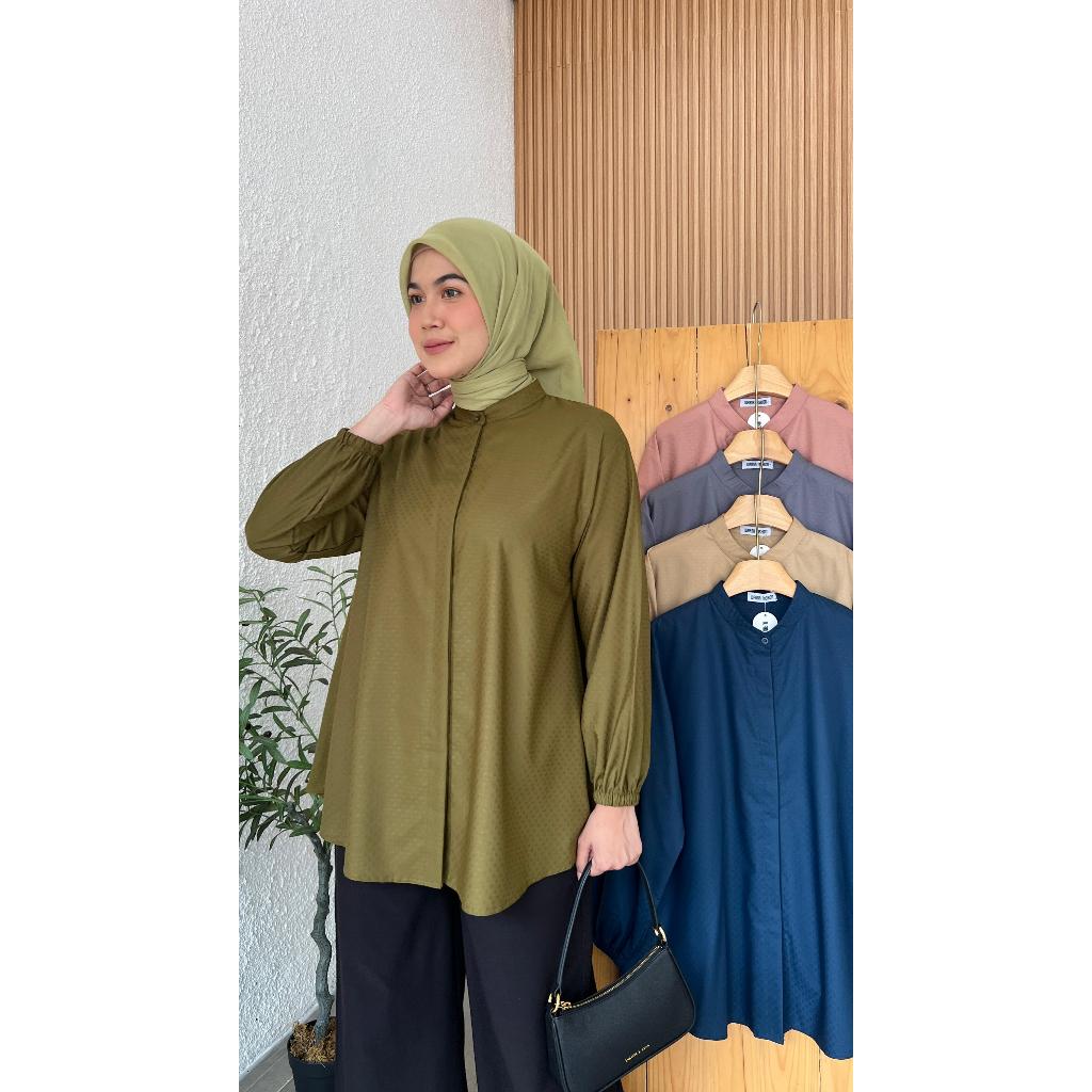 ATASAN TOYOBO TENCEL / BAJU WANITA MUSLIM/ WARNA DIABI ADIBA/ GROSIR TANAH ABANG