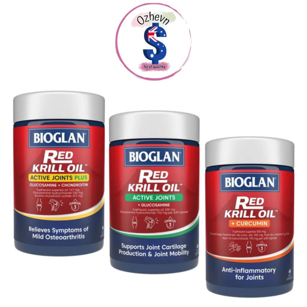 Bioglan Red Krill Oil Active Joints / Active Joints Plus / Red Krill Oil + Curcumin