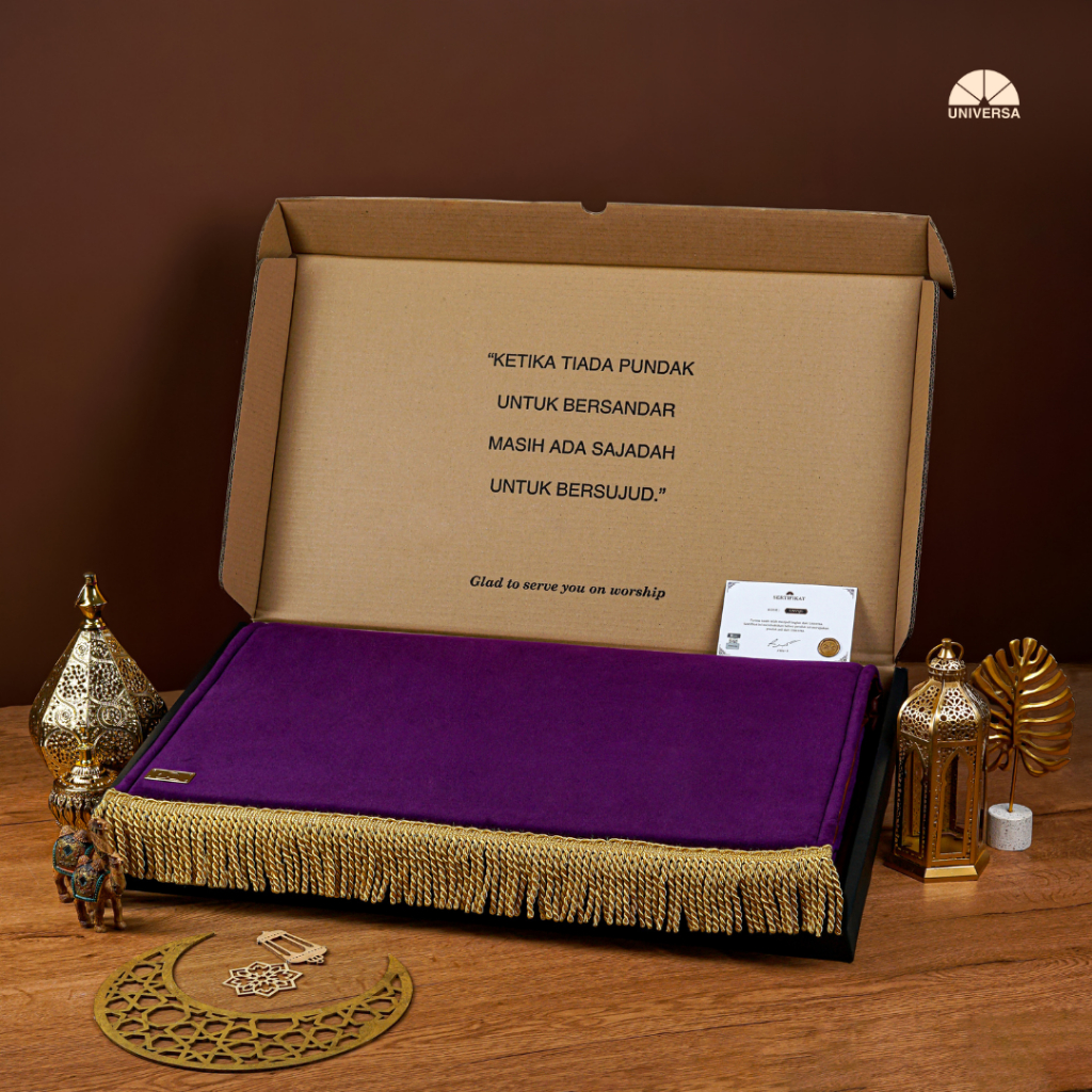 UNIVERSA Sajadah Jumbo UNGU LAVENDER (XL) - Sajadah Imam Polos Busa Tebal Empuk Alas Anti slip