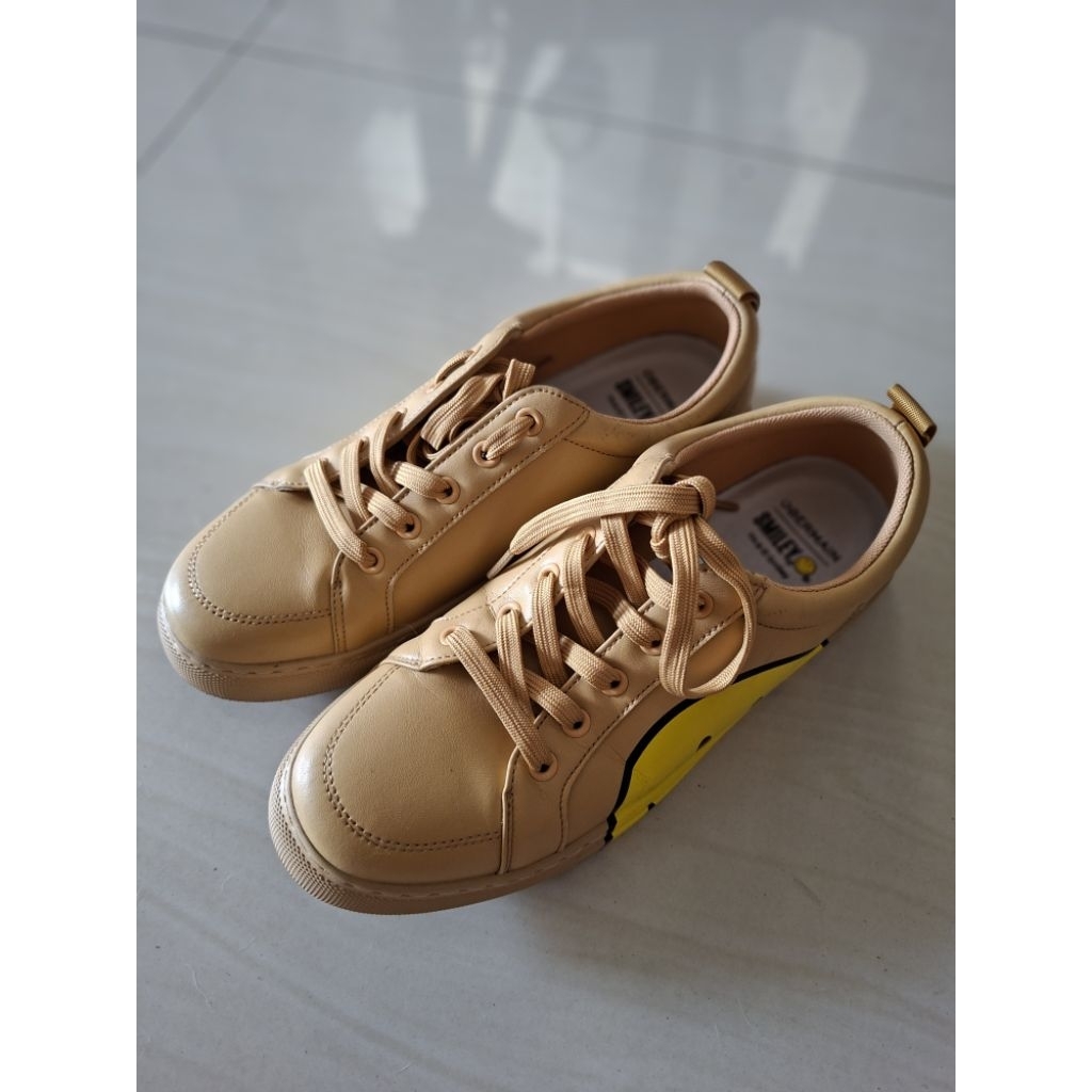 [Ready stock]Obermain Smiley/sepatu obermain coklat/sepatu kulit unisex/hush puppies obermain smiley