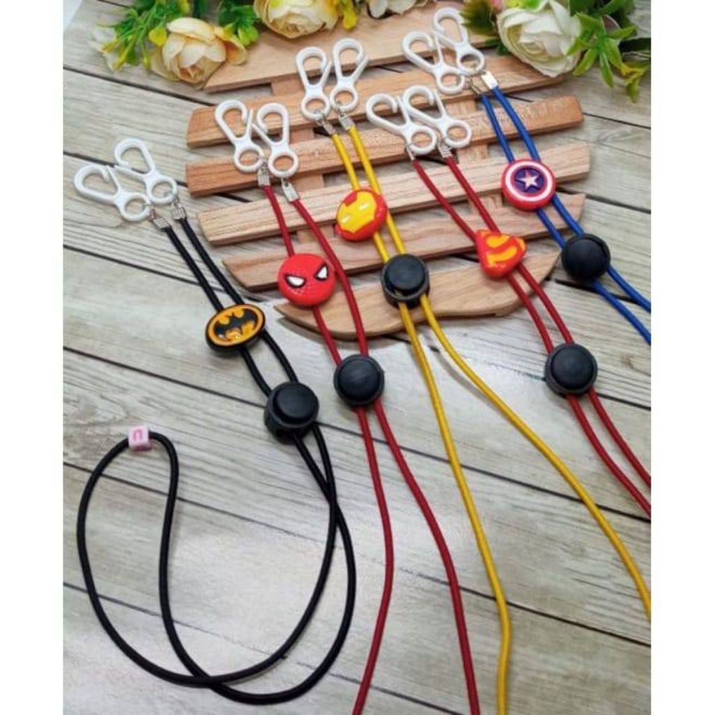 Strap MaskerSuper Hero Premium Series Strap Masker Anak Cewek Cowok Strap Masker Tali Elastis Strapm