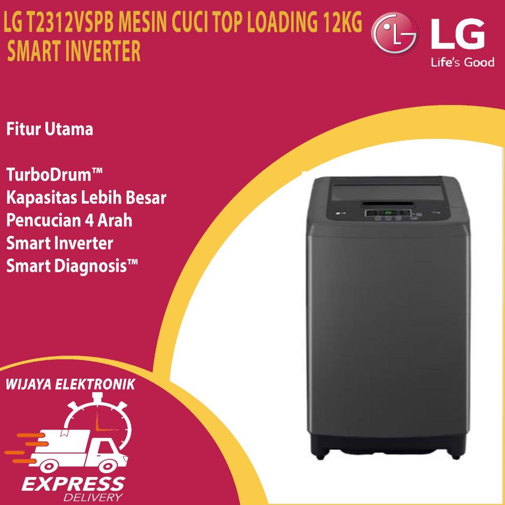 LG T2312VSPB 12kg Mesin Cuci Top Loading 12kg Smart Inverter