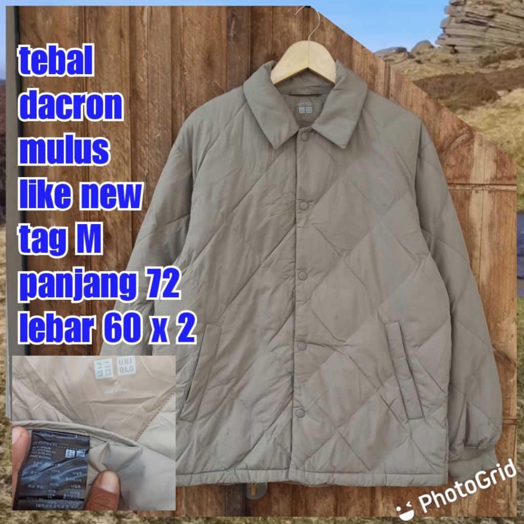 jaket work kerja casual Harrington padded puffer gelembung winter salju dacron uniqlo