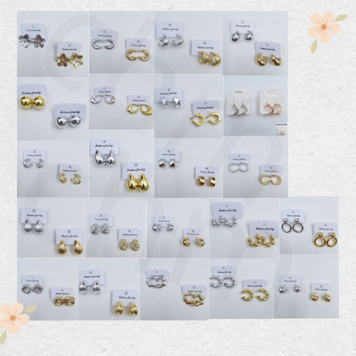 CHM-Anting Tusuk Bulat Wanita/anting tusuk hijab/anting tusuk fesyen