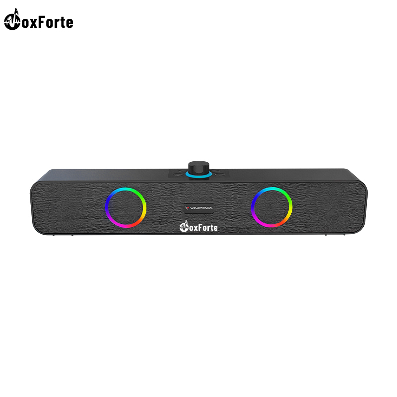 Voxforte Speaker Soundbar RGB 1200mAh, Surround Sound 10W Subwoofer Stereo Bass Max