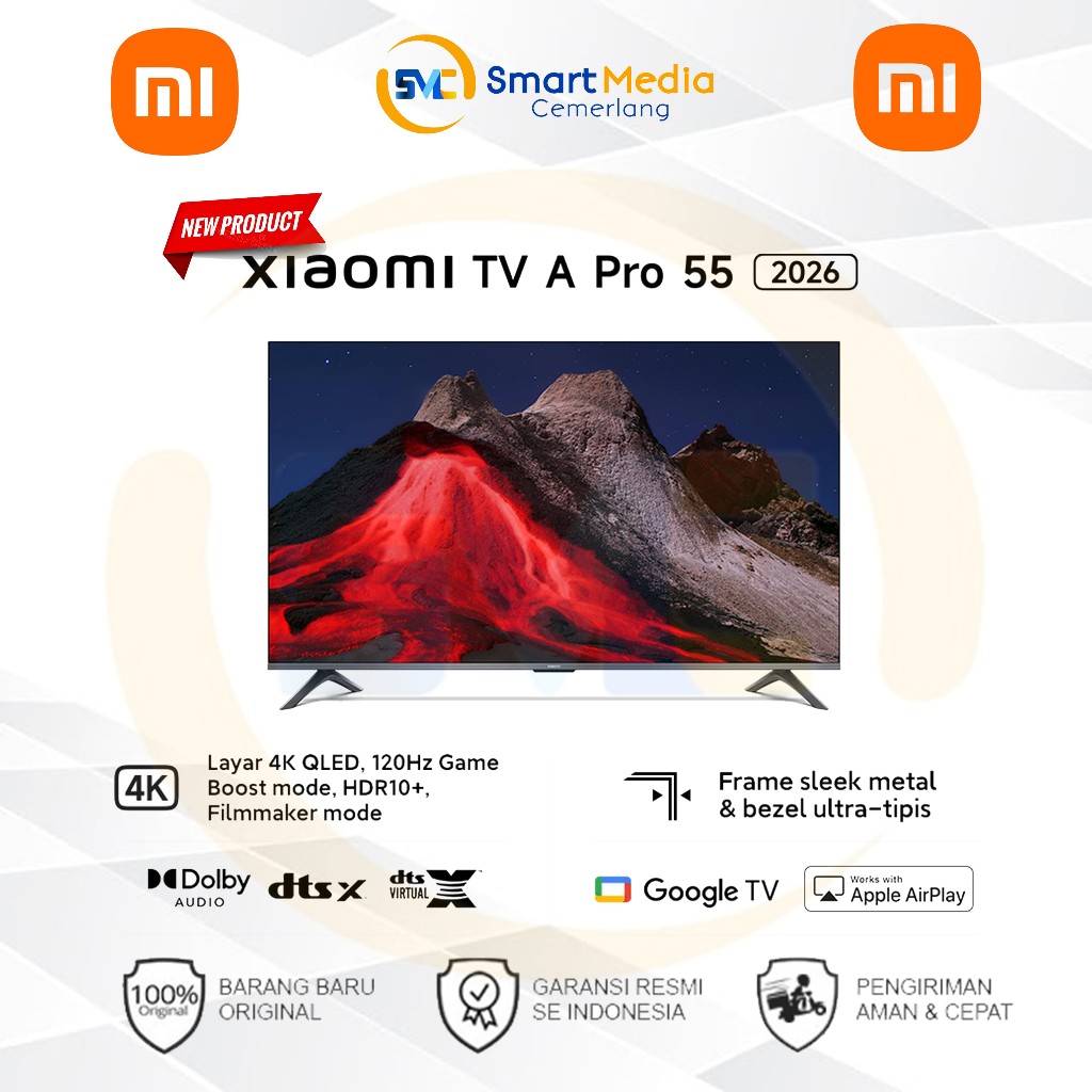 Xiaomi TV A Pro 55 2026 | 4K QLED 120 Hz Game Boost Mode | Google TV
