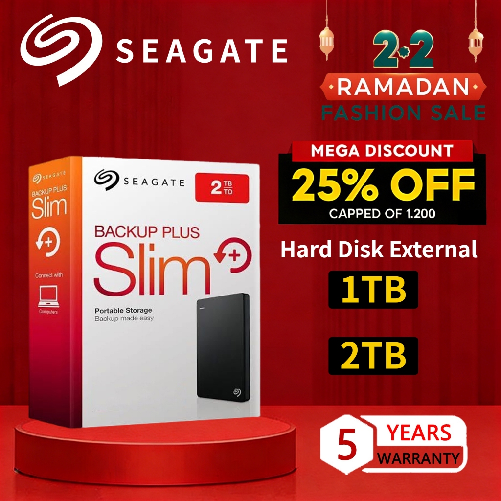 Seagate Hardisk Eksternal 1TB 2TB Hard Drive External 2.5" One Touch HDD Hard Drive External