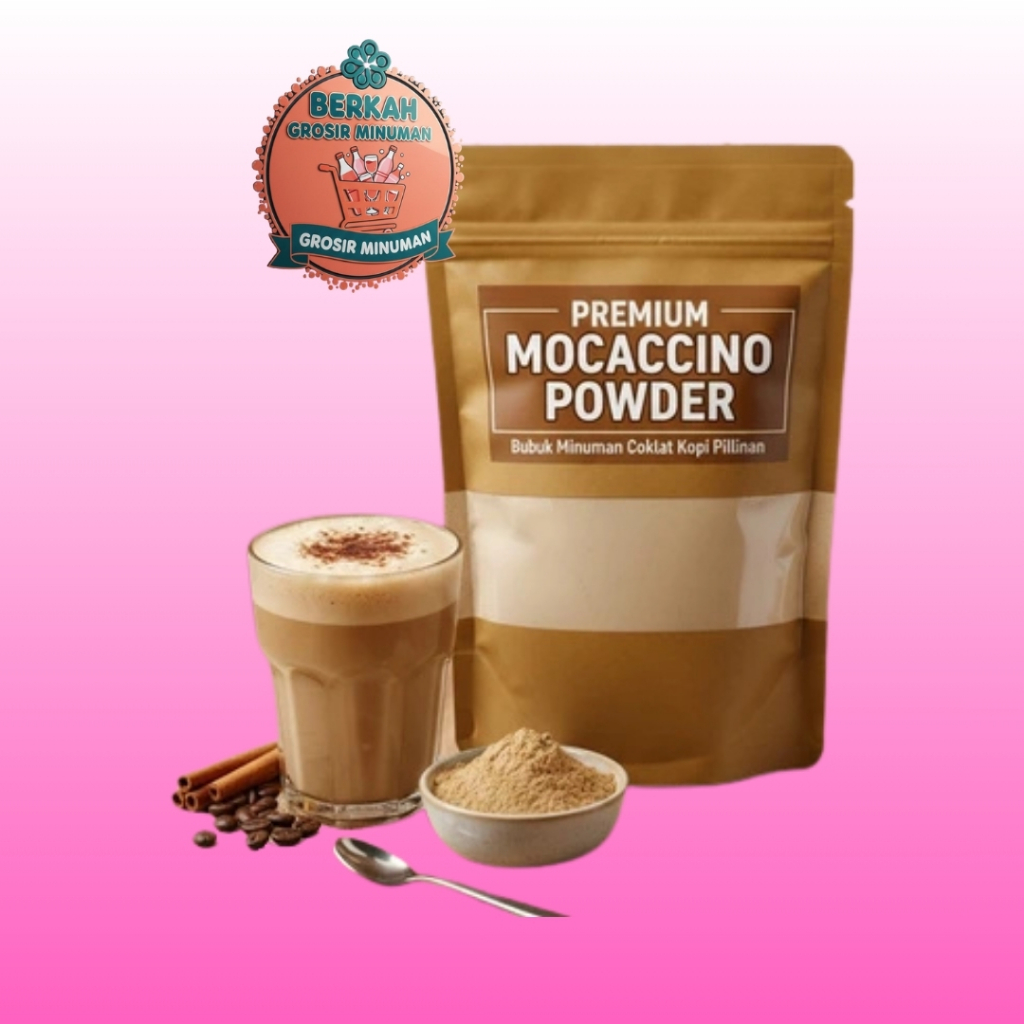 Bubuk Serbuk Minuman 1kg Rasa Moccacino Bubuk Minuman Kekinian Standar Instan Drink Mocaccino Flavor