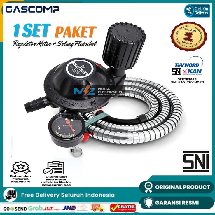 GASCOMP Regulator Meter Superlock Putar (GRS-02) Regulator Gas Superlock Regulator Gas Aman ORI
