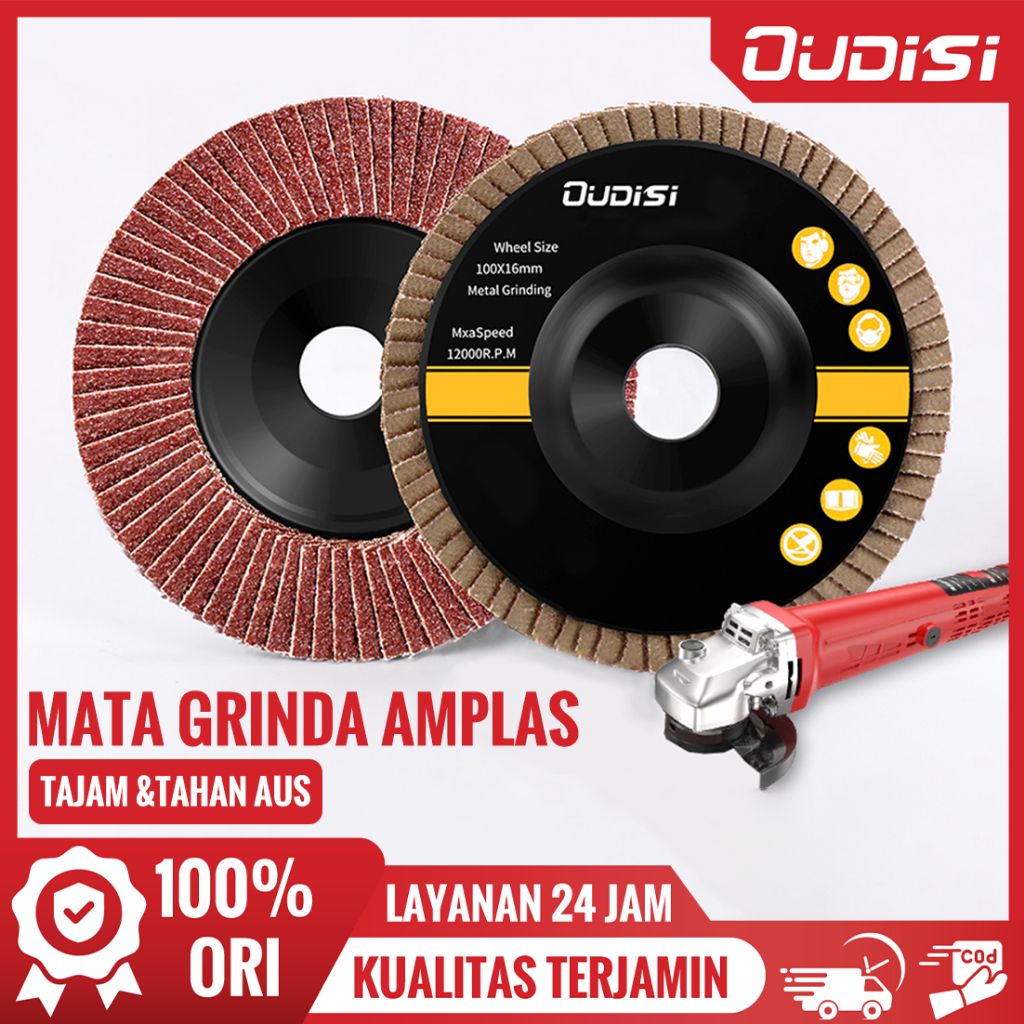 OUDISI Mata Gerinda Amplas/ Amplas Susun Gerinda / Flap Disk Gerinda 60 80 120 150 240 / Amplas Geri