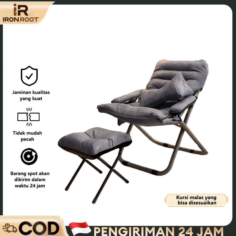 IRONROOT Kursi Malas Tempat Kursi Santai Lipat Kursi Sofa Kursi Malas Lipat Kursi Lipat Dengan Pijak
