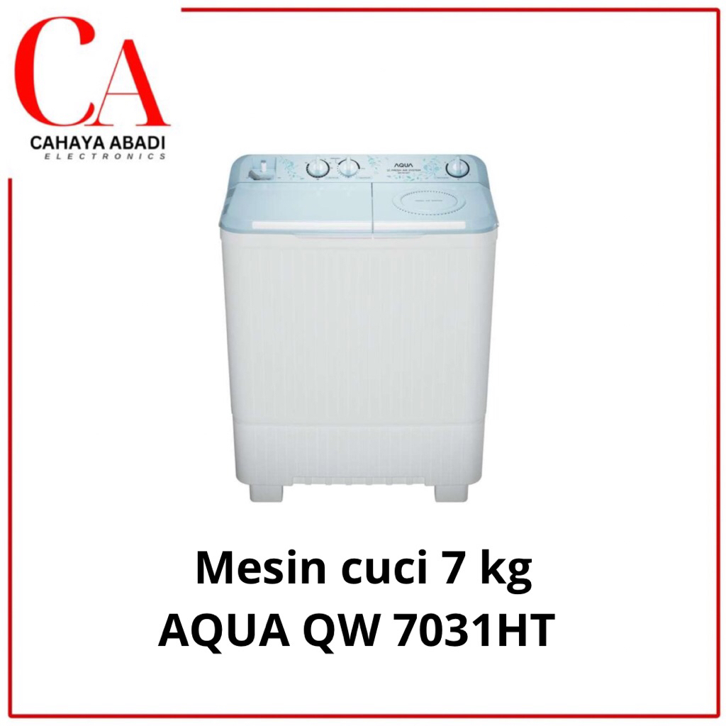 AQUA mesin cuci 2 tabung 7 kg QW 7031HT QW 7031 HT QW7031HT