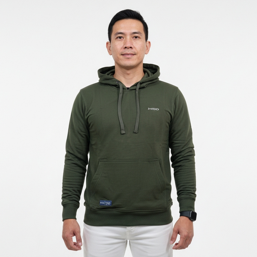 Jaket Hoodie IEBE J7AL8031 Green Army