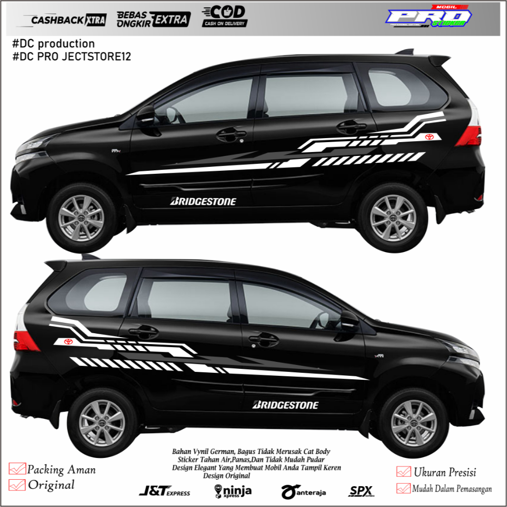 NEW Sticker stiker mobil toyota AVANZA striping sticker mobil AVANZA minimalis