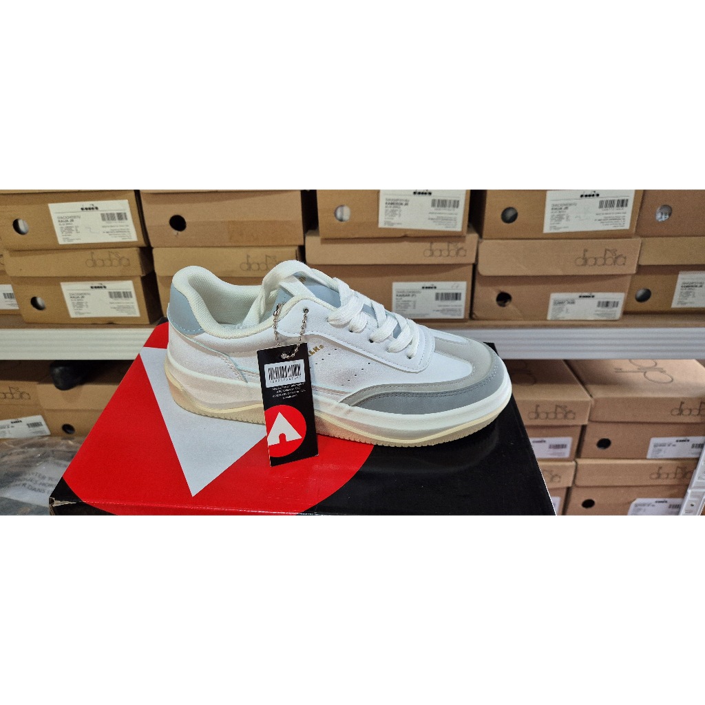 Airwalk Women Dusk White/Grey Original Sepatu Sneakers Perempuan| Women's Sneakers Original