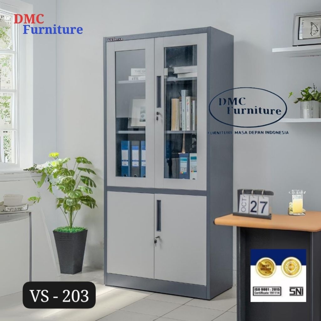 Lemari Arsip Kombinasi Lemari Arsip Plat besi Lemari buku besi Lemari Arsip VIP STAR VS 203