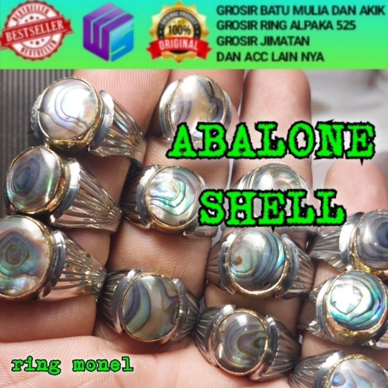 CINCIN MONEL KERANG ABALONE SHELL NATURAL
