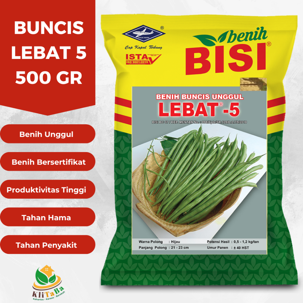 Benih Buncis Lebat 5 500 gr - BISI Cap Kapal Terbang