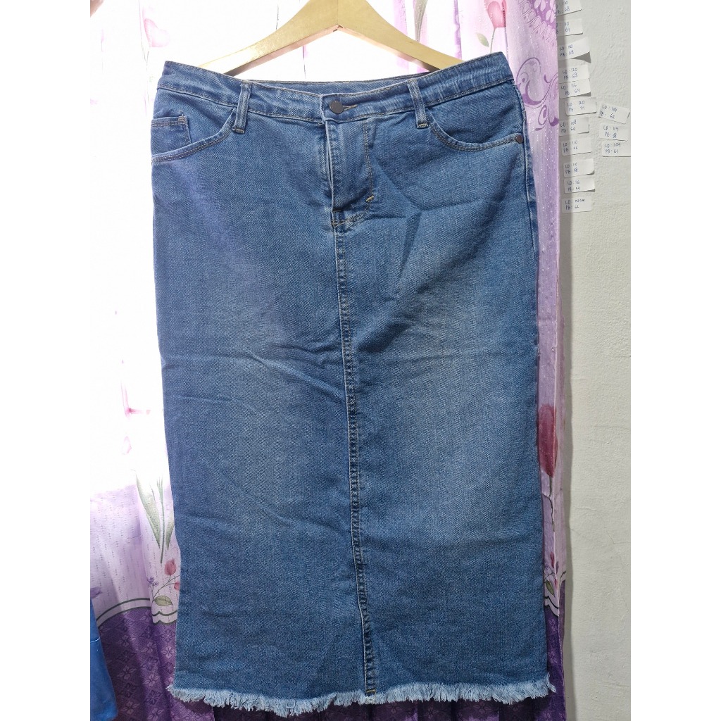 ROK JEANS DENIM, ROK KATUN BOLONG, ROK KATBOL