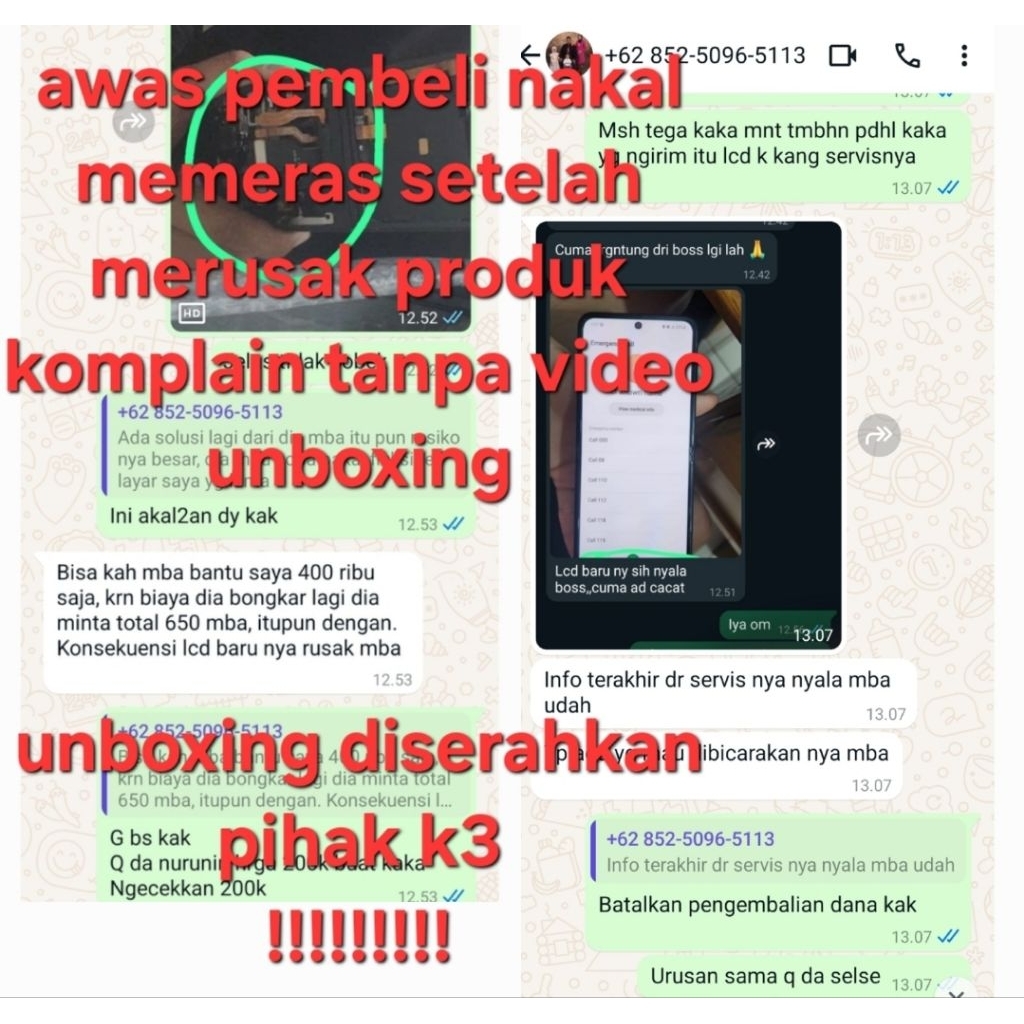 HANYA LCD Z FLIP 3 minus ringan