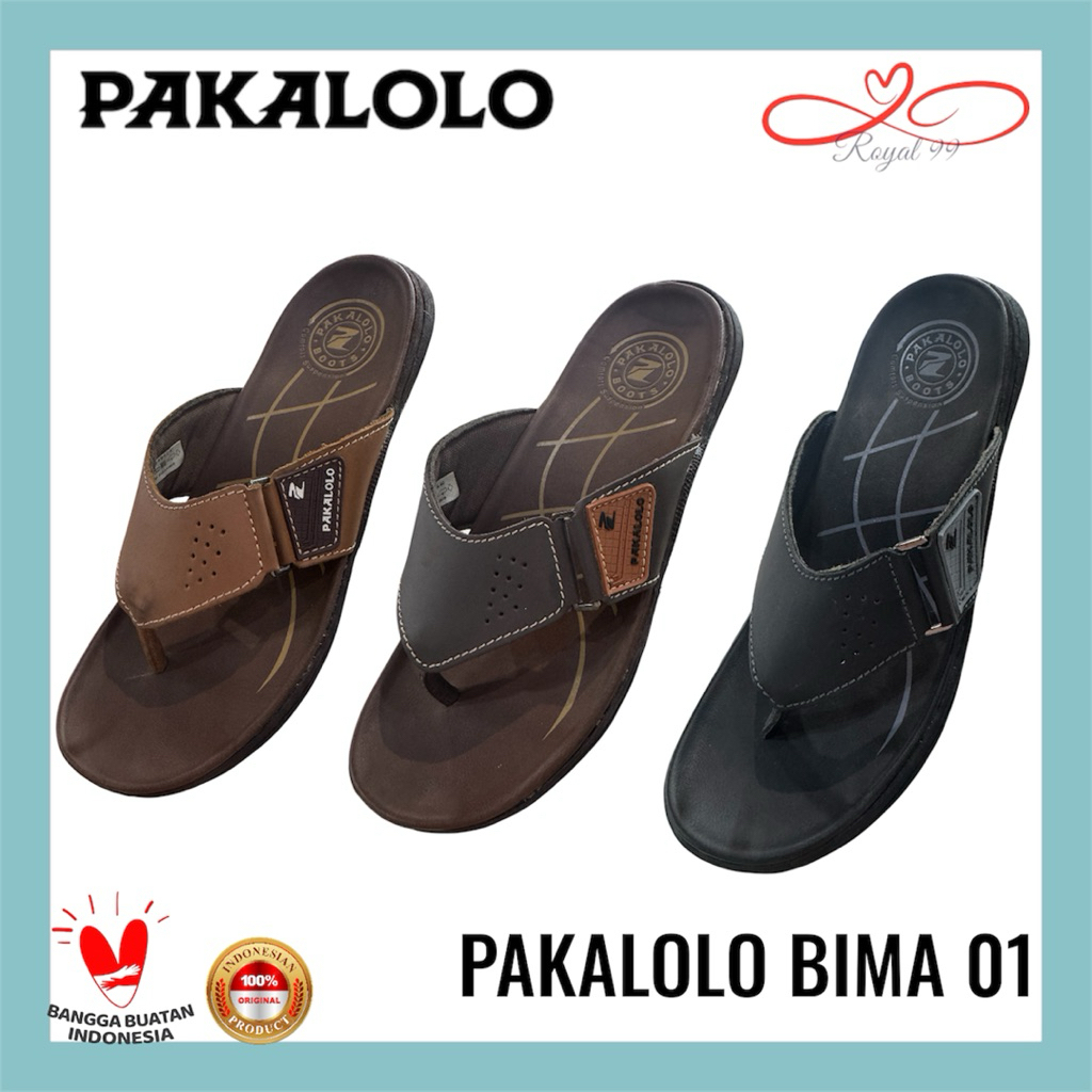 Sandal Pria Pakalolo Bima 01 Sandal Japit Pakalolo Laki Laki Kulit Sandal Lebaran