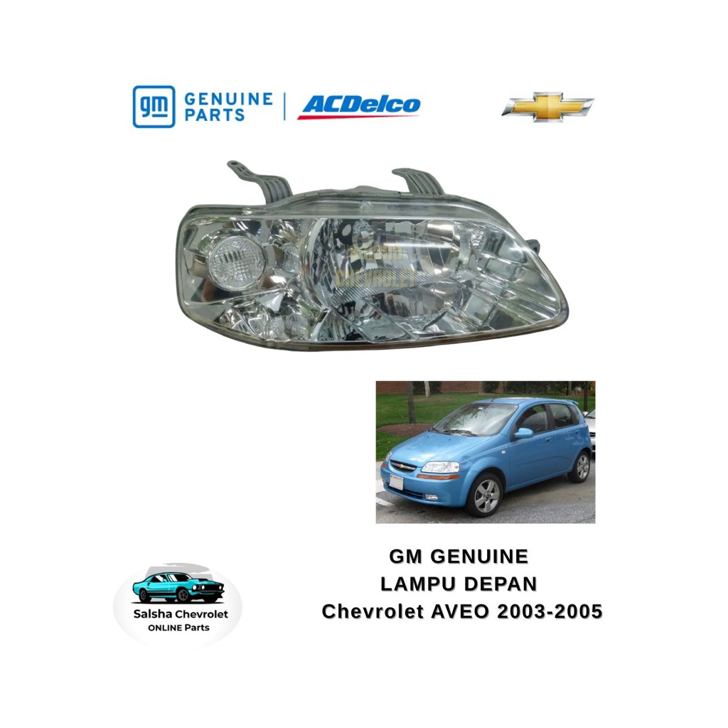 lampu depan chevrolet aveo bangor aveo 2003-2005 asli gm