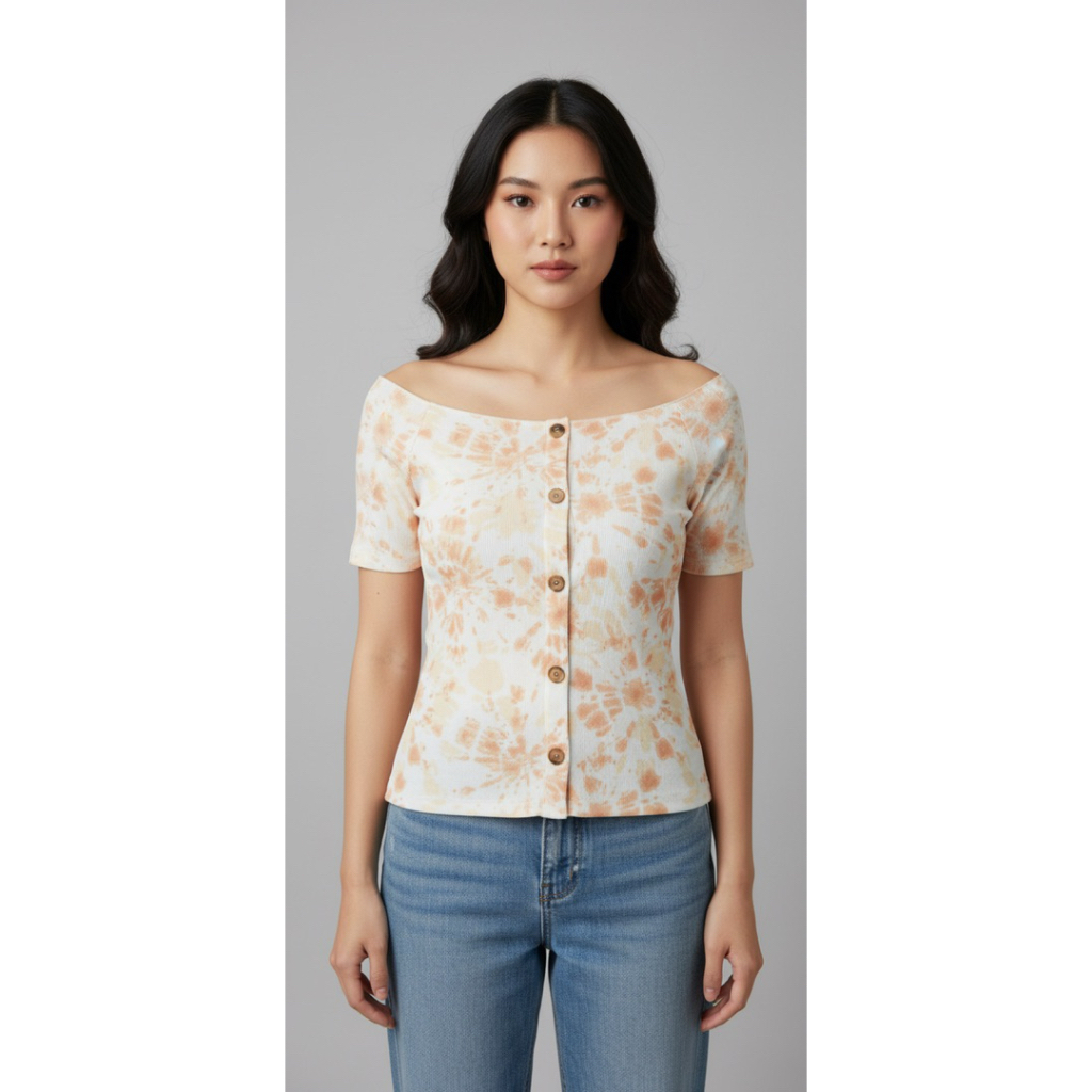 Atasan Sabrina kaos Sabrina Atasan wanita Preloved