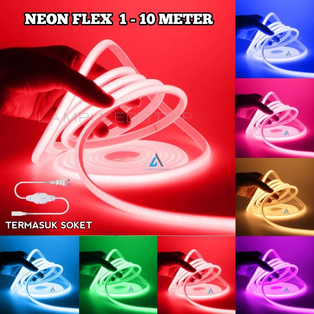 Lampu Kamar Aesthetic Neon Flex Detak Jantung Panjang 10 Meter