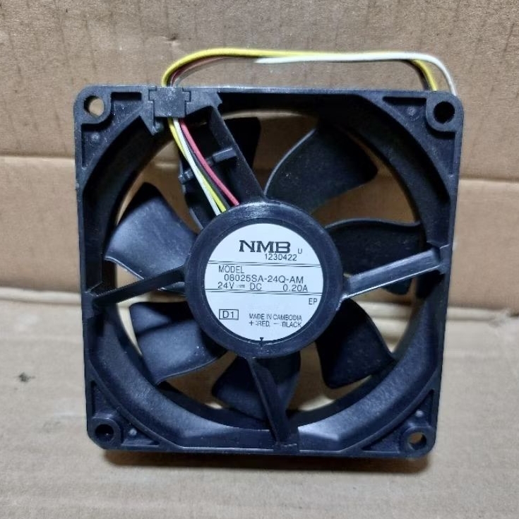 kipas dc 24volt 8x8cm kabel 4 dengan socket