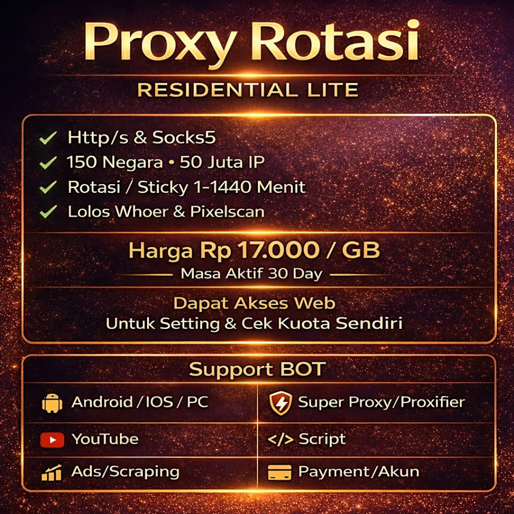 Proxy Rotasi Residential Lite
