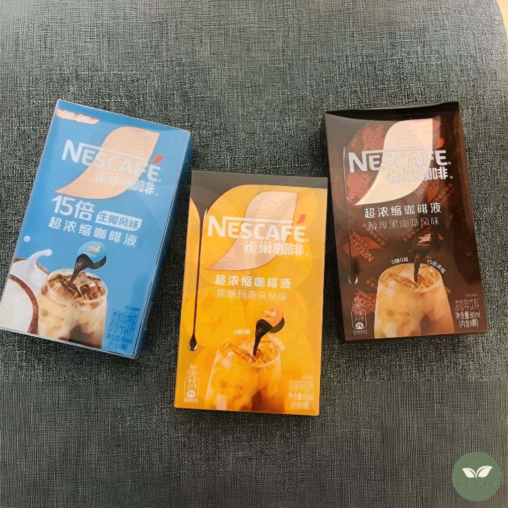 Matchamori_Nescafe Kopi Cair Isi 8 Cup | Kopi Karamel | Kelapa | Kopi Hitam | Tanpa Gula | Rendah Ka