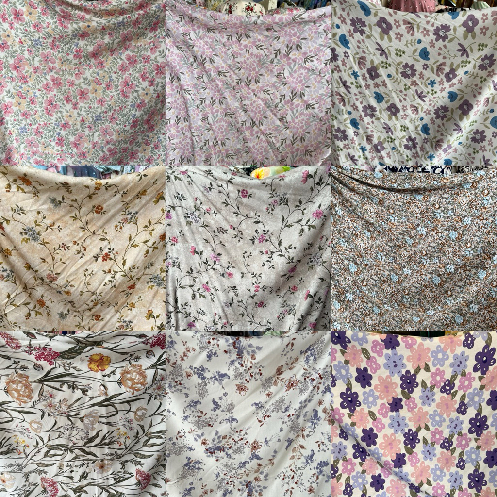 Kain Katun Rayon Viscose Premium | katun rayon | rayon motif | Rayon premium | Daster | Kemeja | Piy