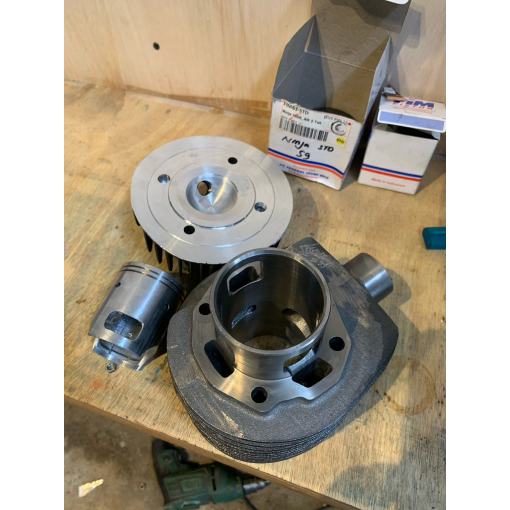 paket set boring vespa racing paket set blok vespa racing 155cc / 166cc