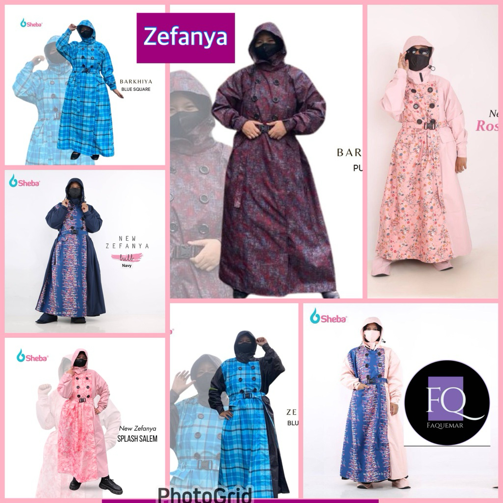 Jas Hujan Sheba ZEFANYA (Part 1), Jas Hujan untuk body mungil, jas hujan kimono bukaan depan