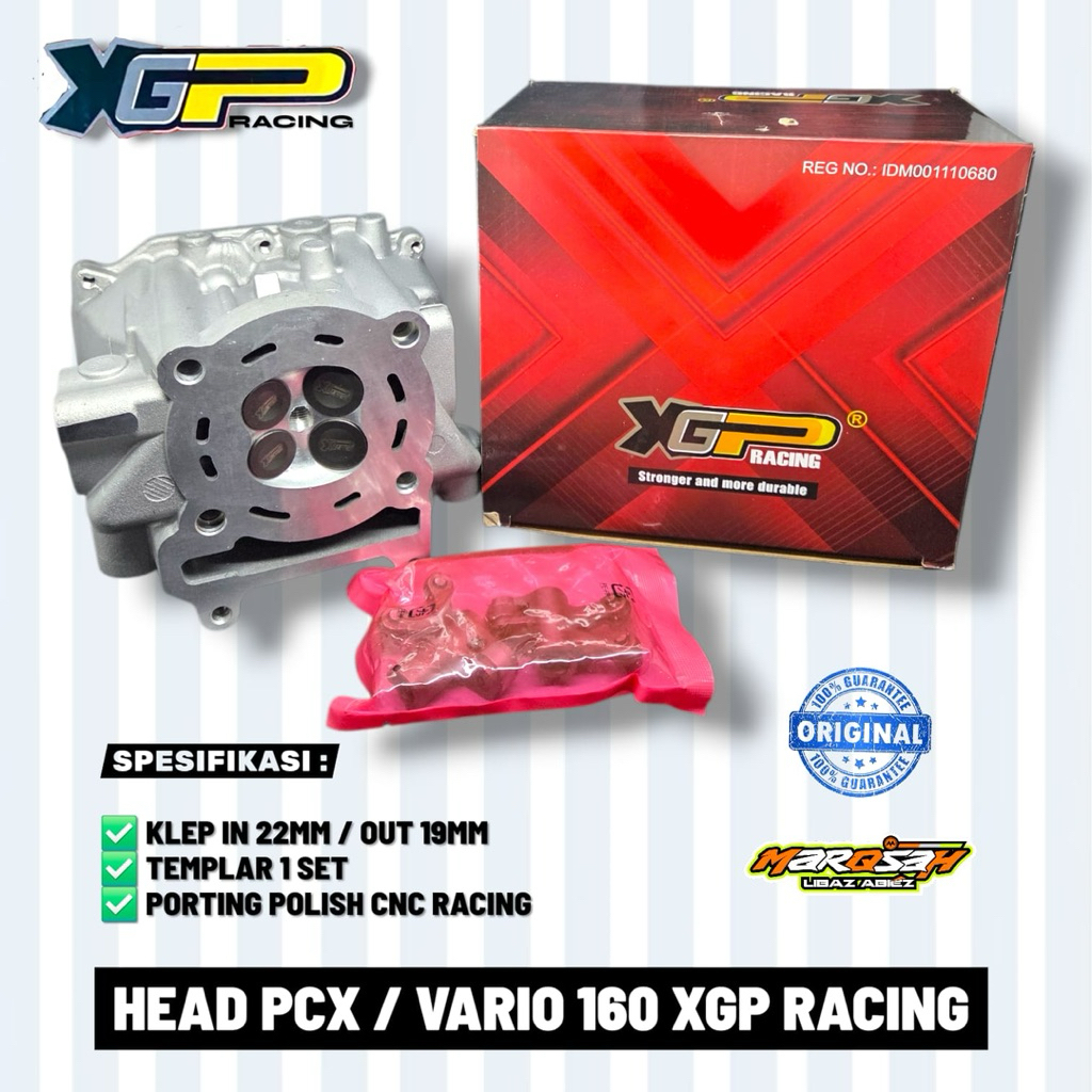 HEAD PCX VARIO 160 XGP RACING KLEP 22 / 19 PORTING POLISH CNC RACING XGP ORIGINAL