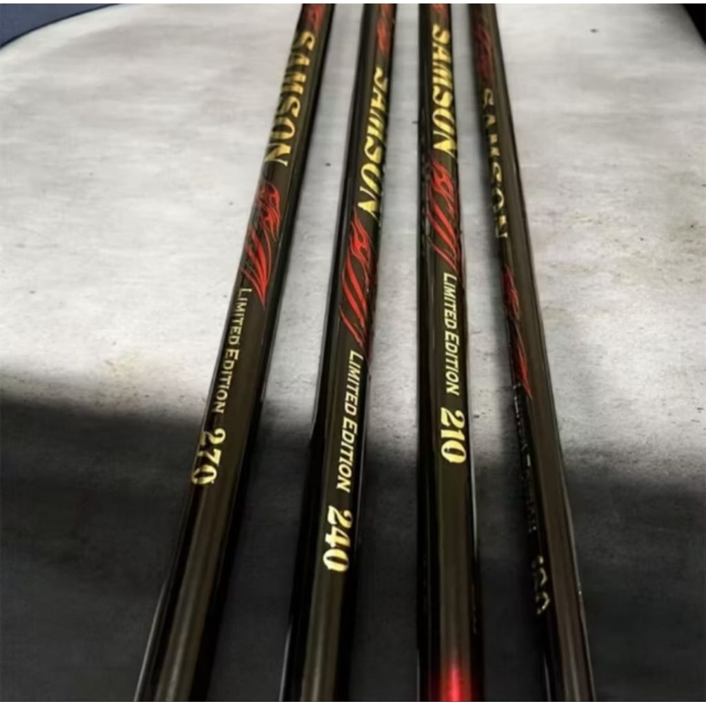 Joran Tegek Gamaru Samson Super Kuat Carbon Limitied Edition solid Premium 240cm dan 270cm
