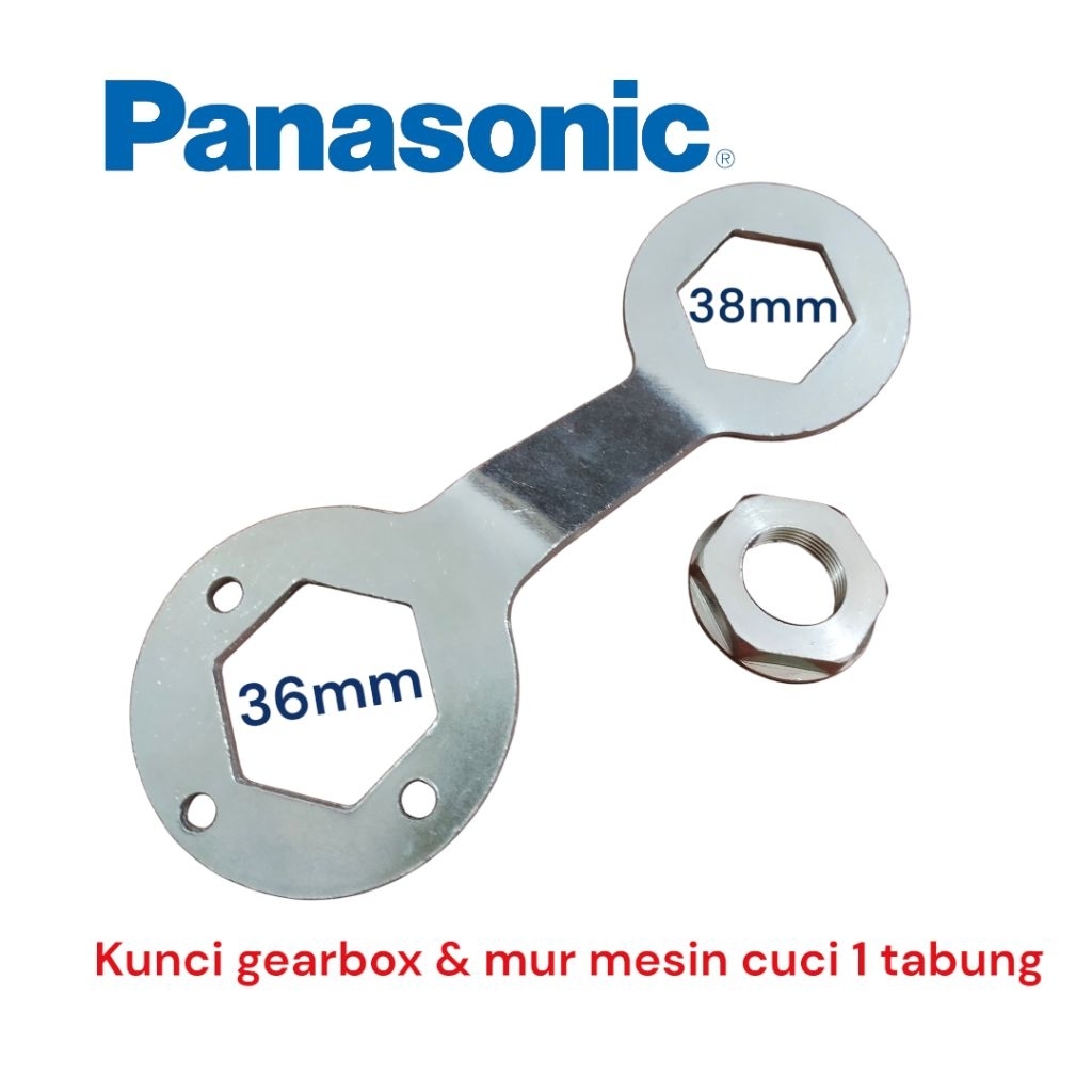 kunci mur gearbox mesin cuci Panasonic top loading