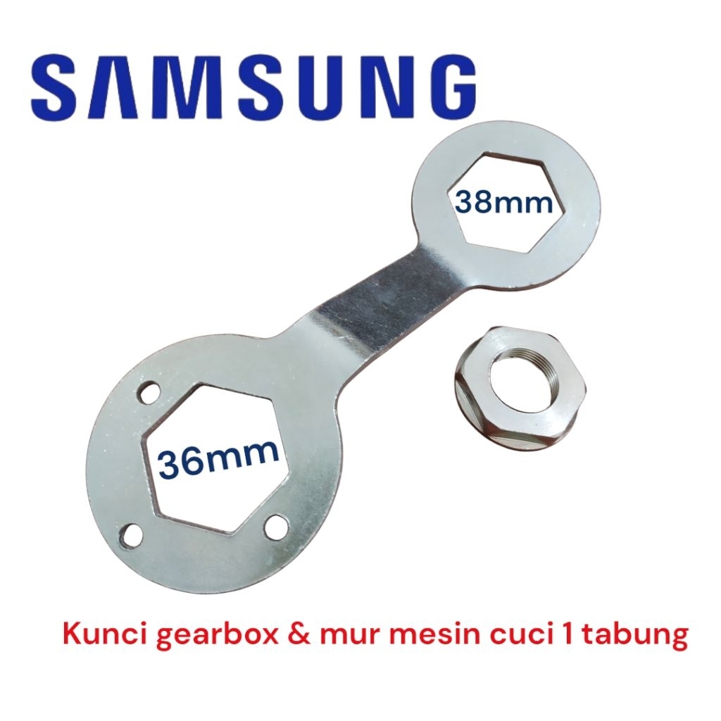 kunci mur gearbox mesin cuci samsung top loading