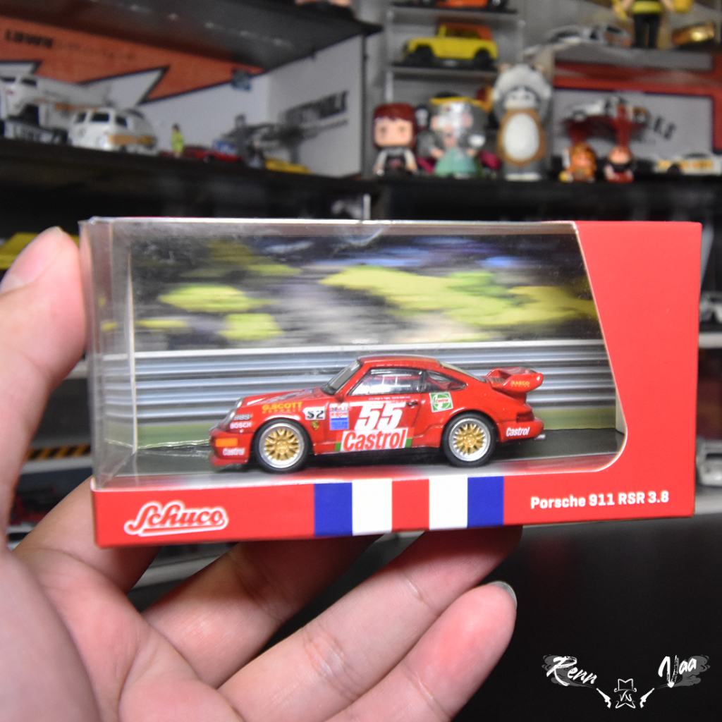 Tarmac Works X Schuco Porsche 911 RSR 3.8 Red (Ex Pajangan)