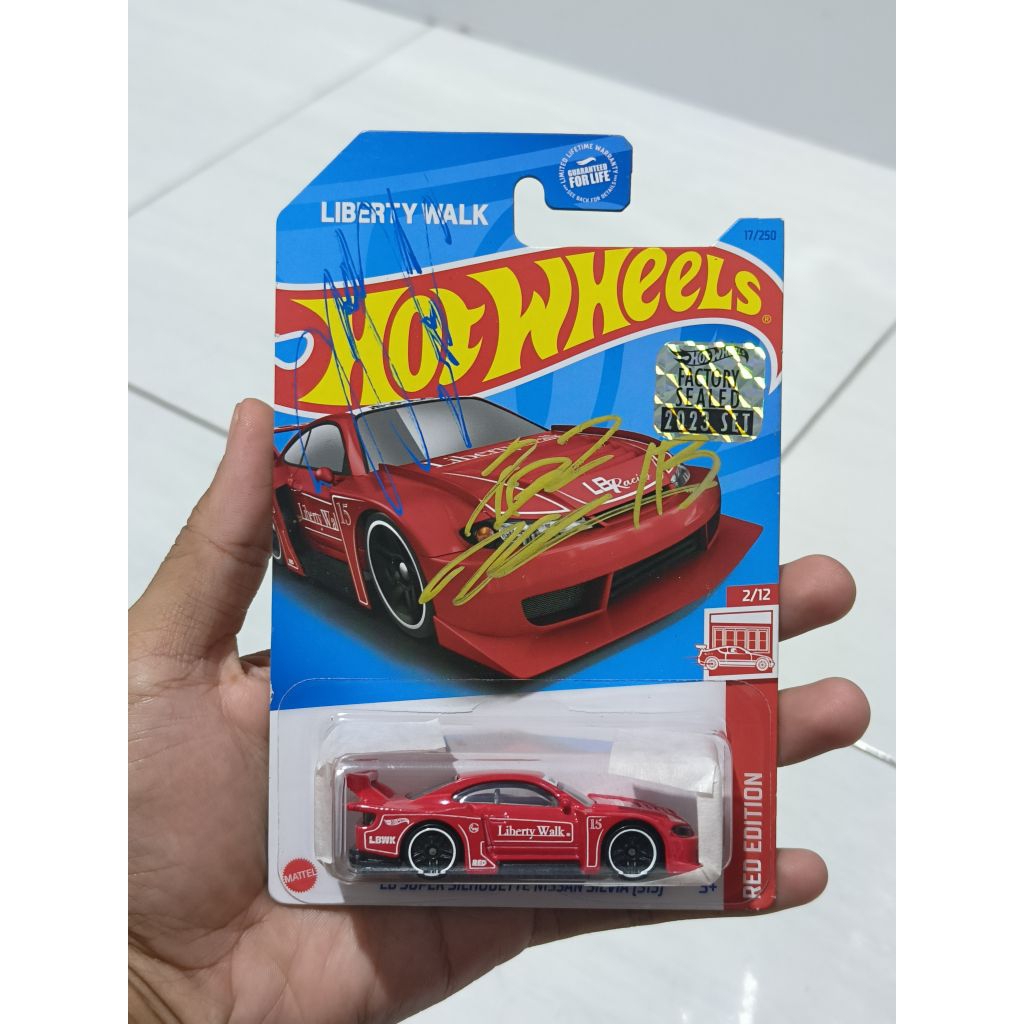 HOT WHEELS NISSAN SILVIA S15 LBWK RED EDITION SIGN BY WATARU KATO