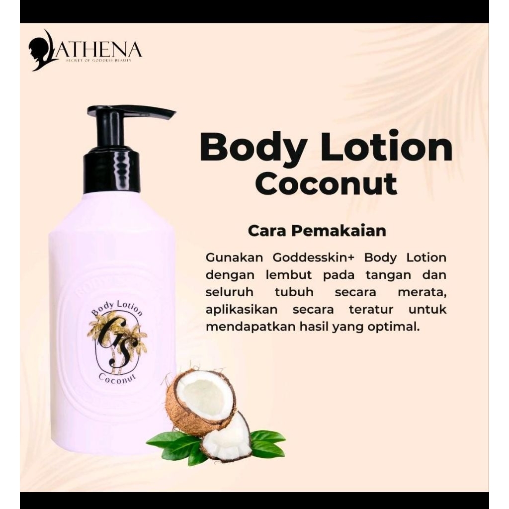 (BARU) GODDESSKIN BY ATHENA BODY LOTION COCONUT
