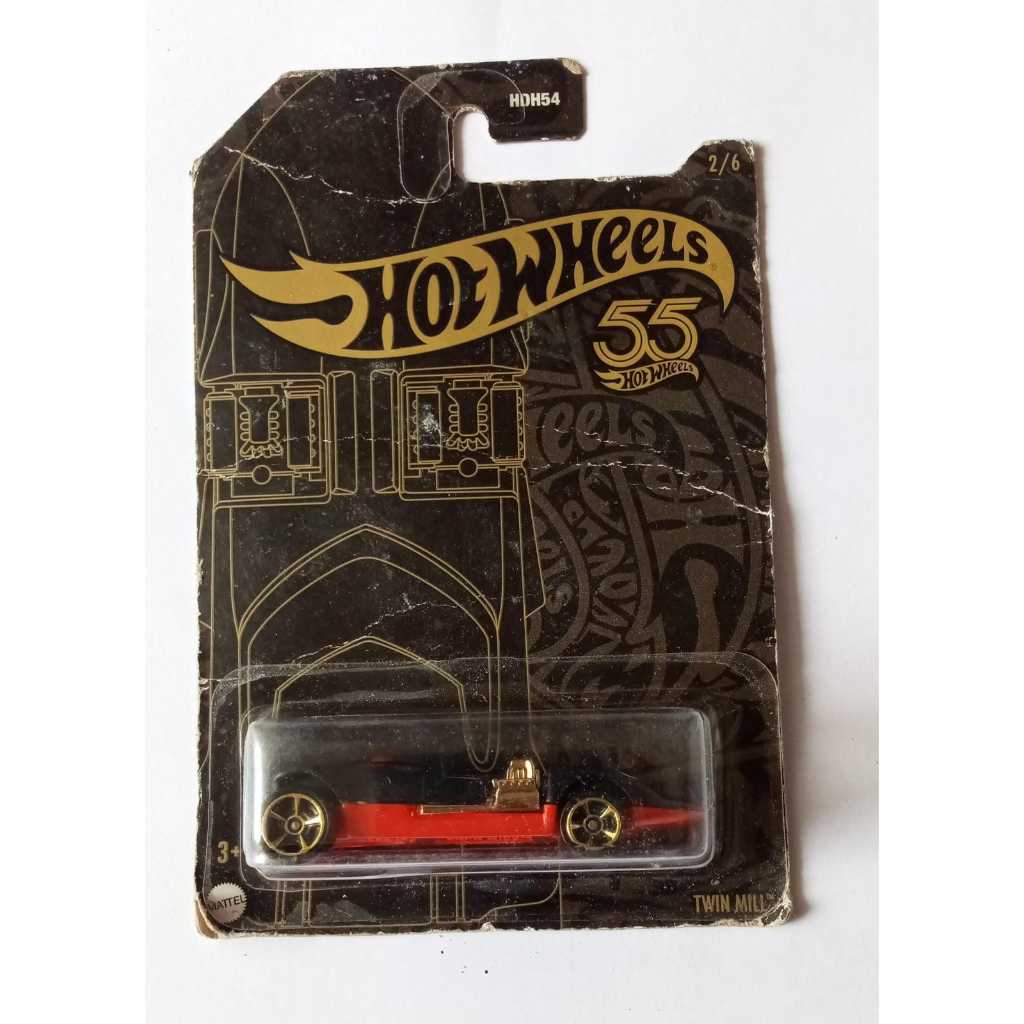Hot Wheels - Twin Mill Black 55 Years Broken Card