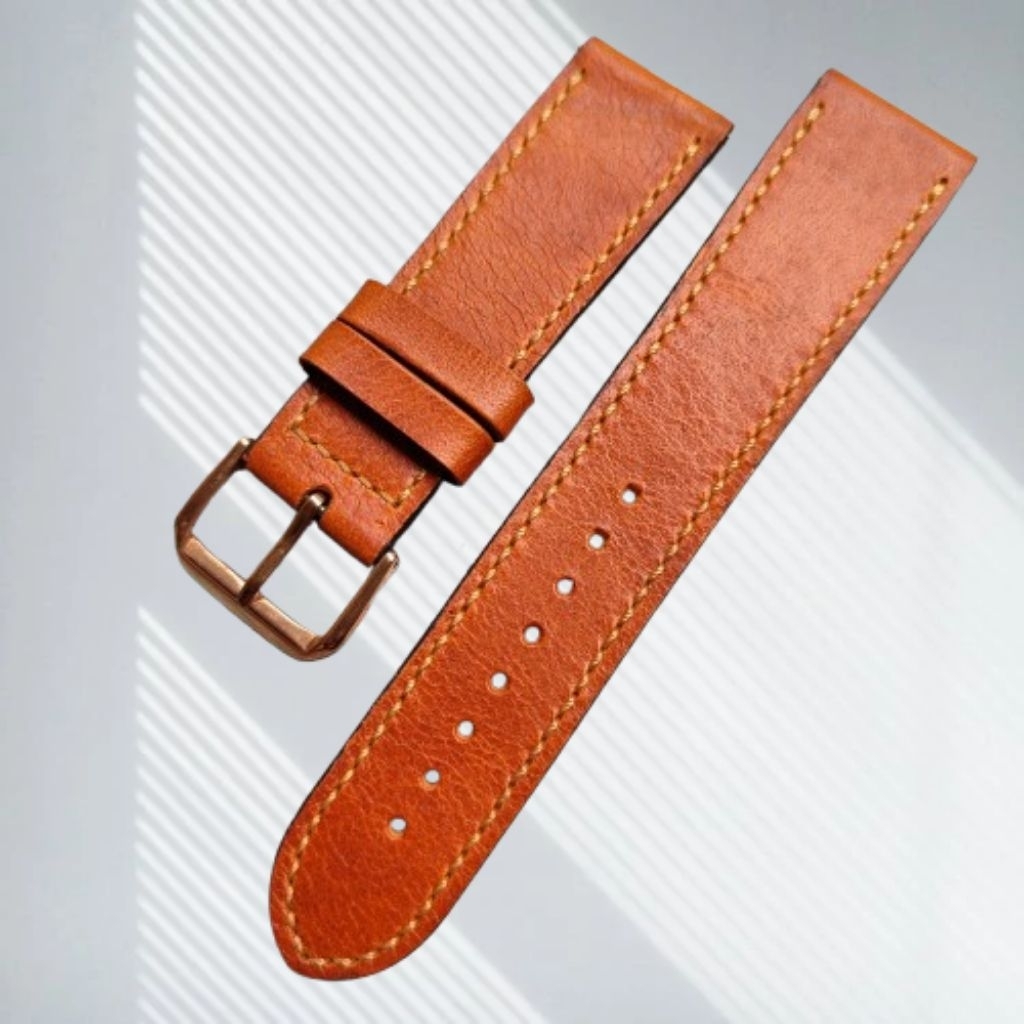 Tali Jam Tangan Kulit Asli 22mm Strap Jam Tangan Handmade vidileather