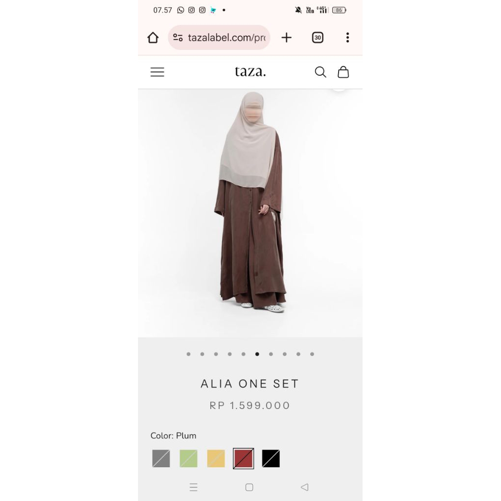 TAZA FINA TEEQA ALIA ONE SET