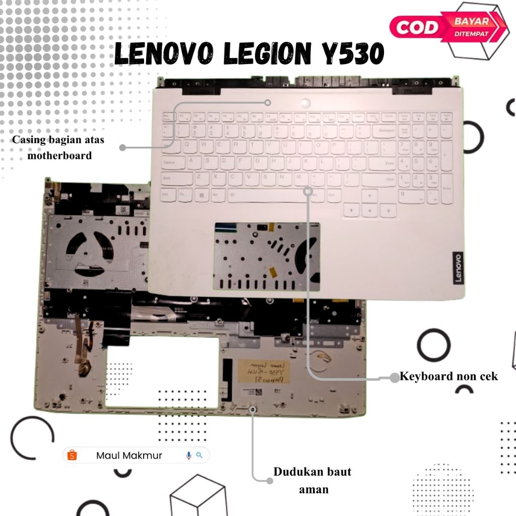 SECOND Casing Laptop Lenovo Legion Y530 15 inch | Casing C Bagian Atas Motherboard Laptop